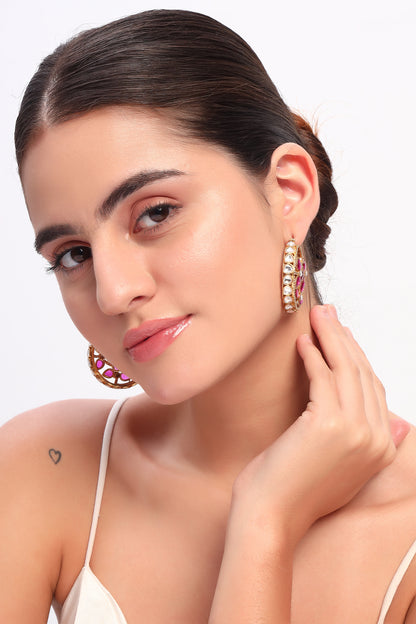 Hiba moissanite Kundan hoops