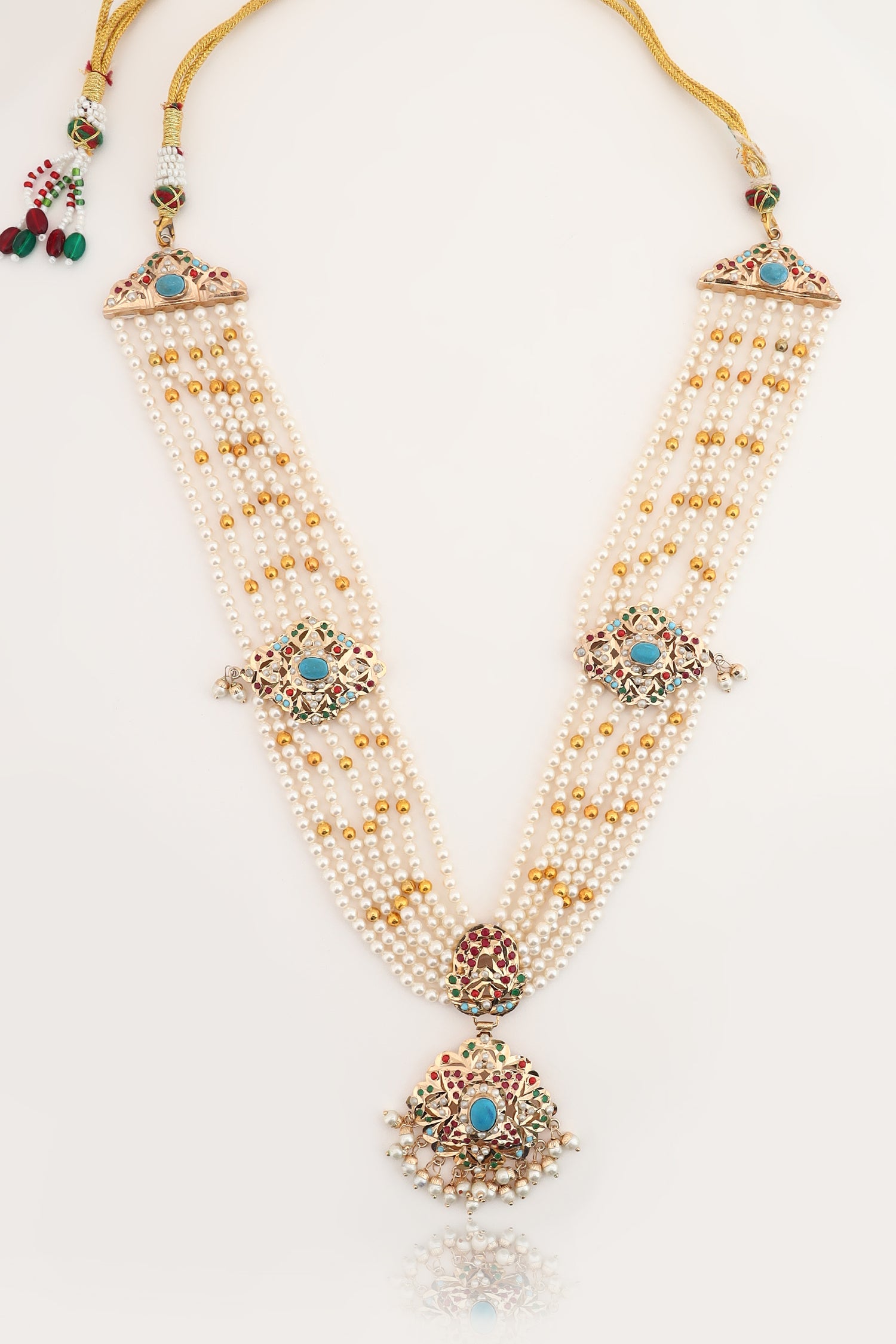 Maheen Jadau long necklace set with choker