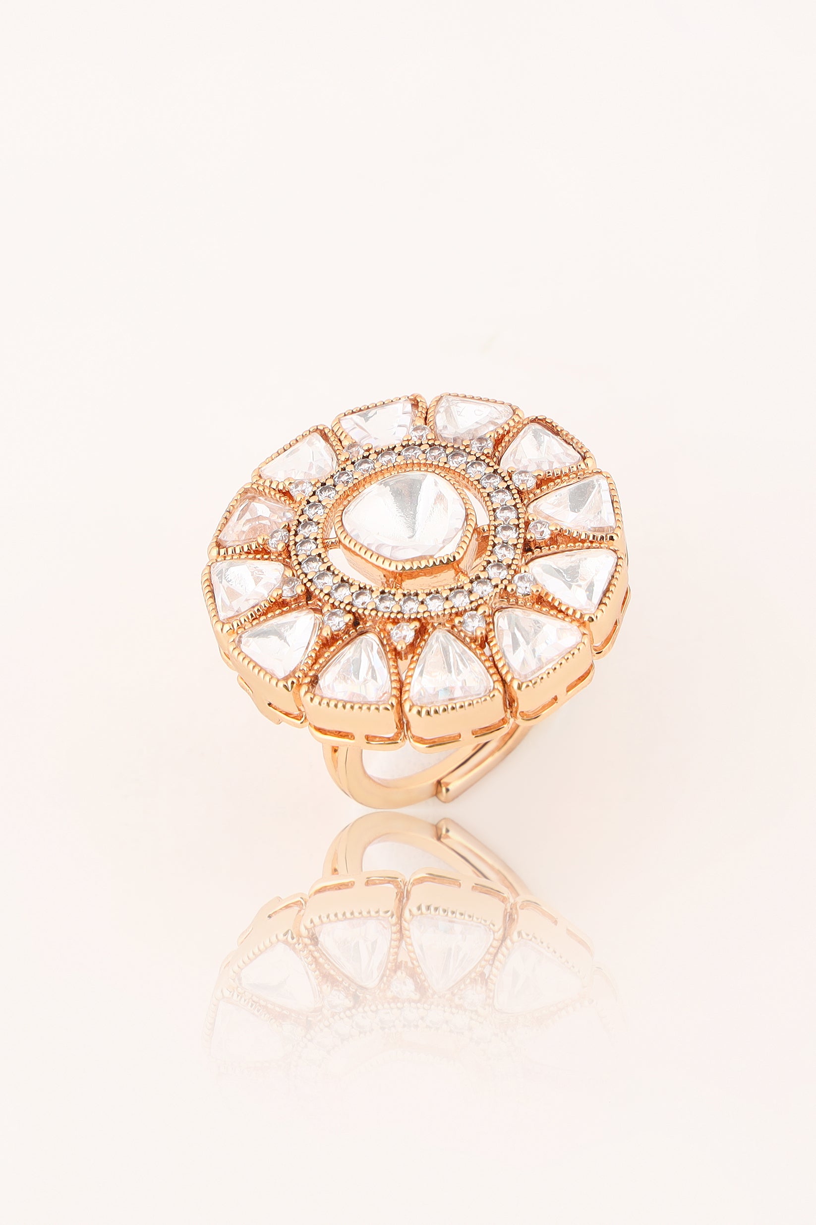 Hera moissanite Kundan ring