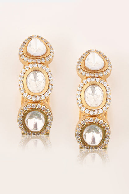 Heer moissanite Kundan hoops