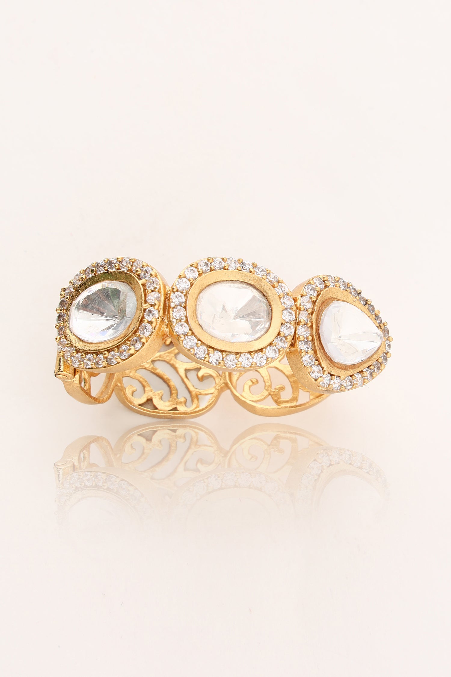 Heer moissanite Kundan hoops