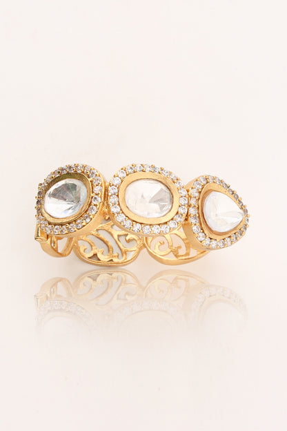 Heer moissanite Kundan hoops