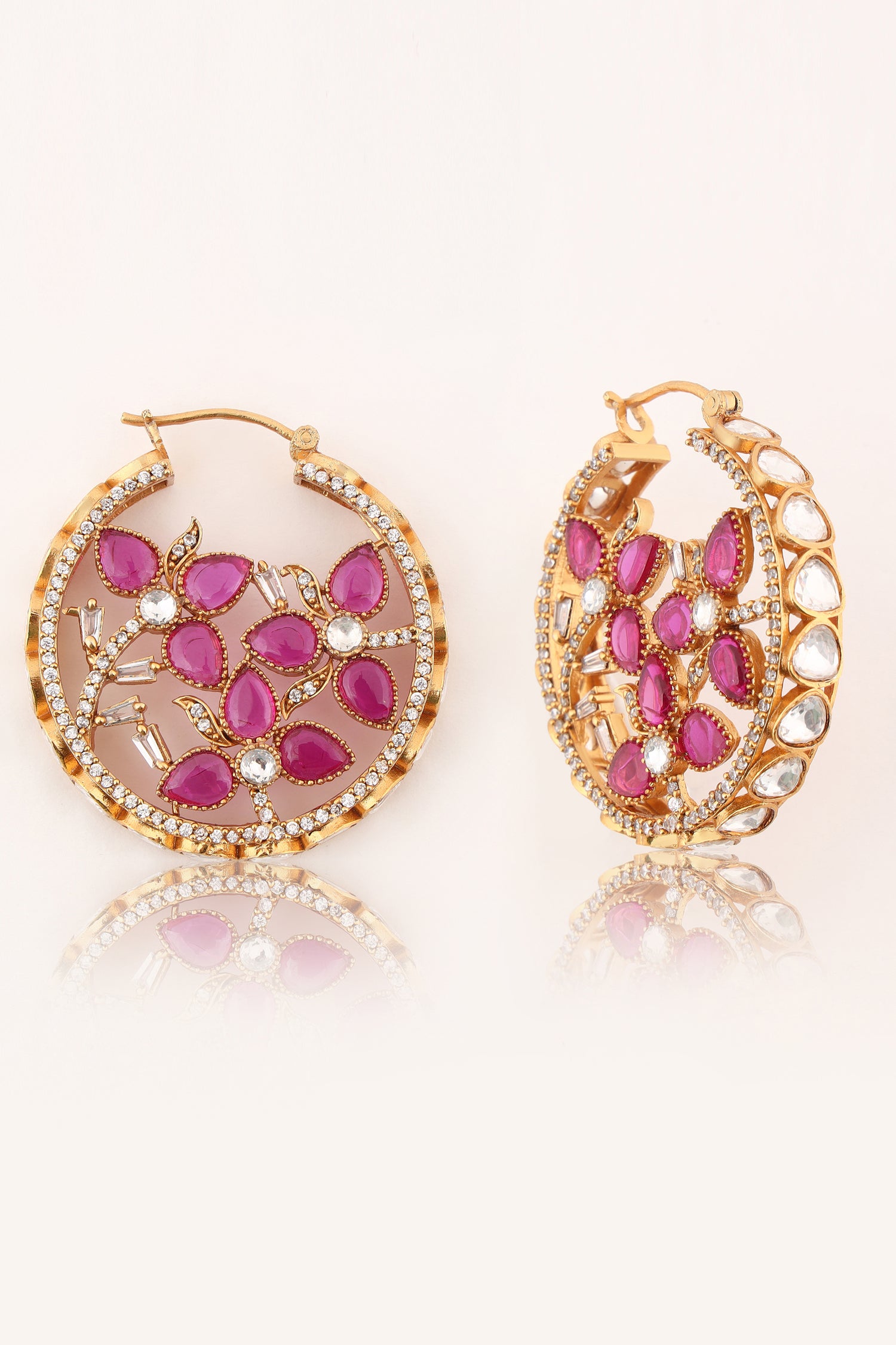 Hiba moissanite Kundan hoops