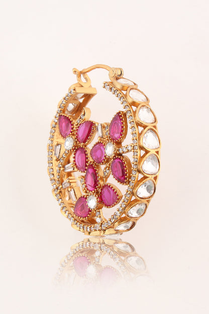 Hiba moissanite Kundan hoops