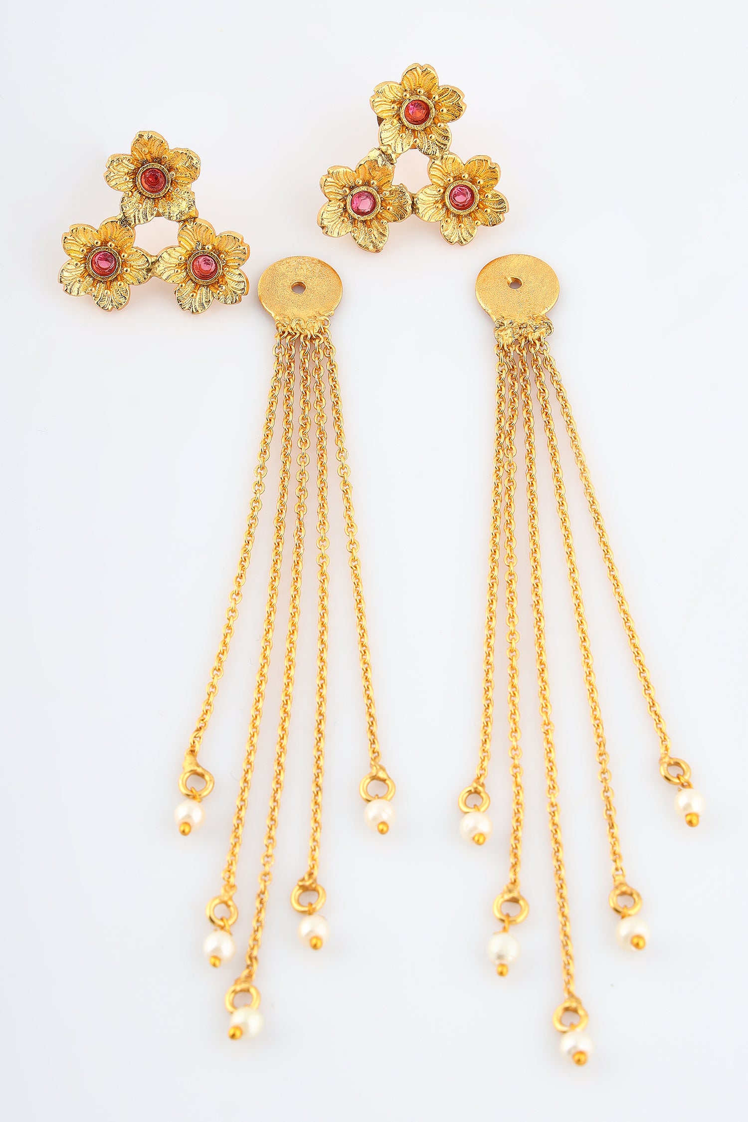 Esmé detachable studs with chain hangings