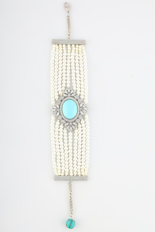 Victoria turquoise doublet stone bracelet