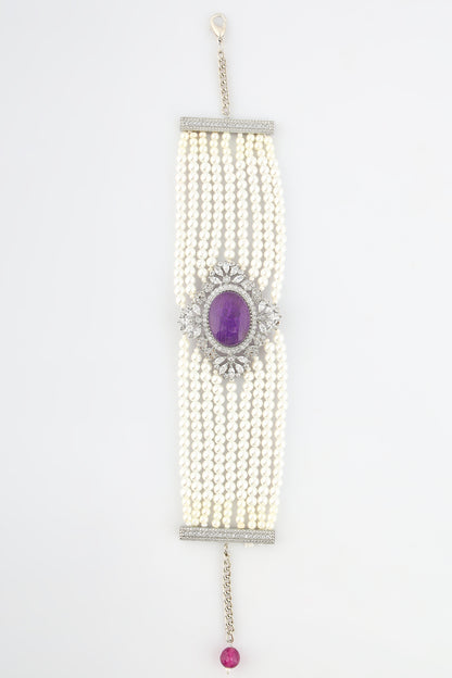 Victoria purple doublet stones bracelet