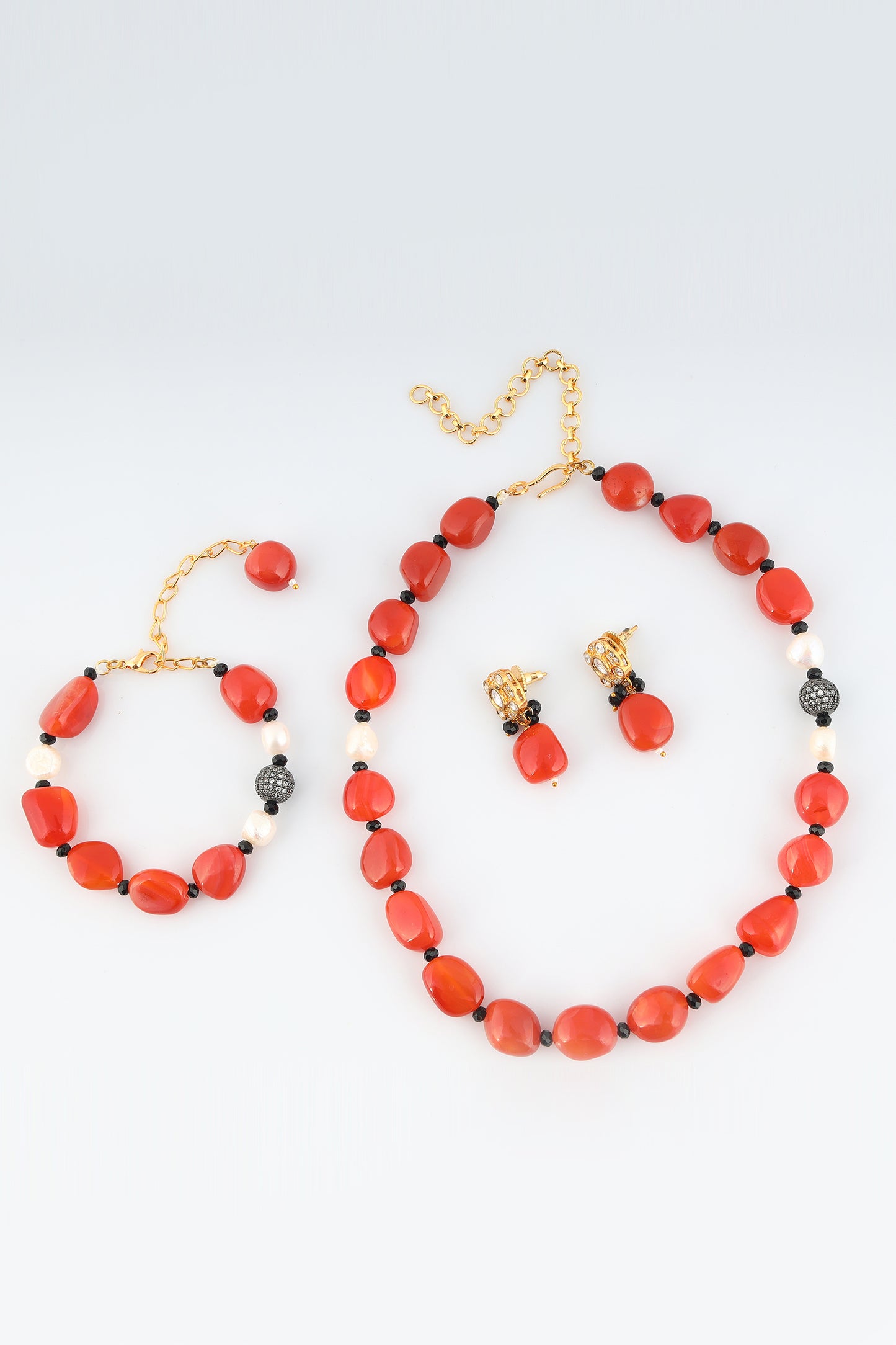 Fleur carnelian combo set