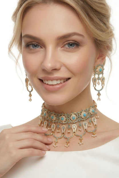 Firozé choker set