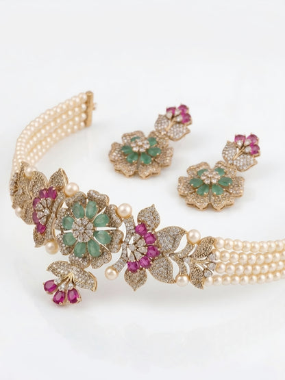 Zahra victorian choker set