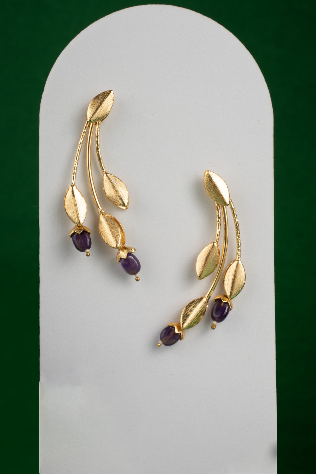 Inaaya Amethyst statement earrings