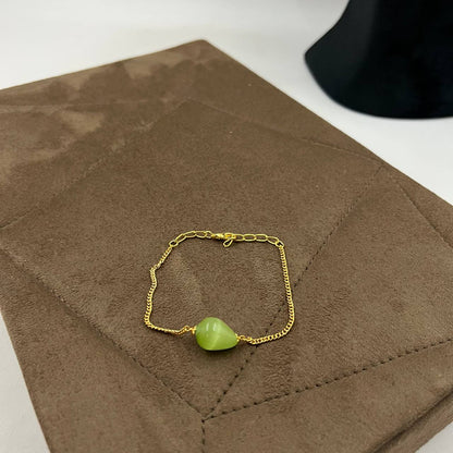 Nazakat Grape green dainty set with Bracelet