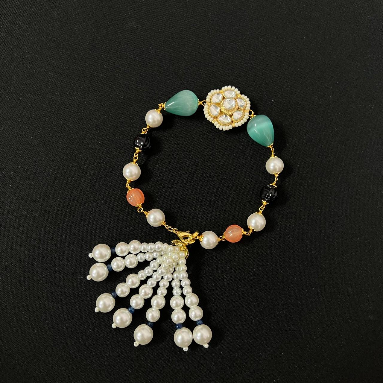 Nazakat pearl hanging bracelet