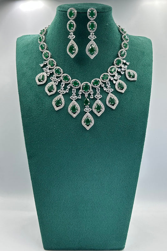 Krati Emerald Statement Necklace set