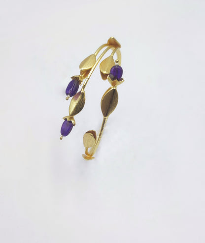 Inaaya Amethyst Openable Bracelet