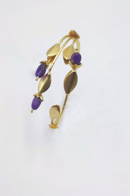 Inaaya Amethyst Openable Bracelet