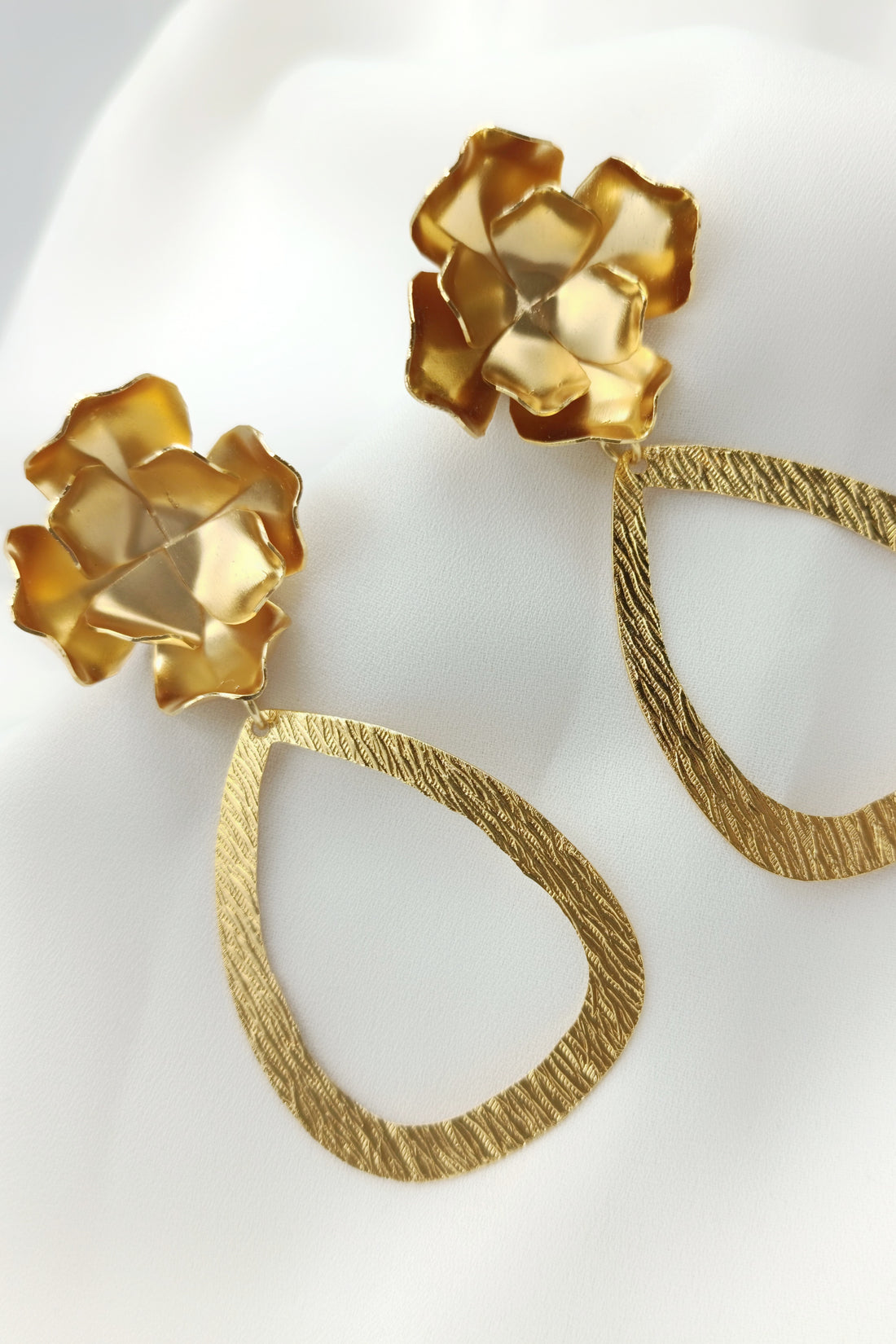 Gold Floral Earrings