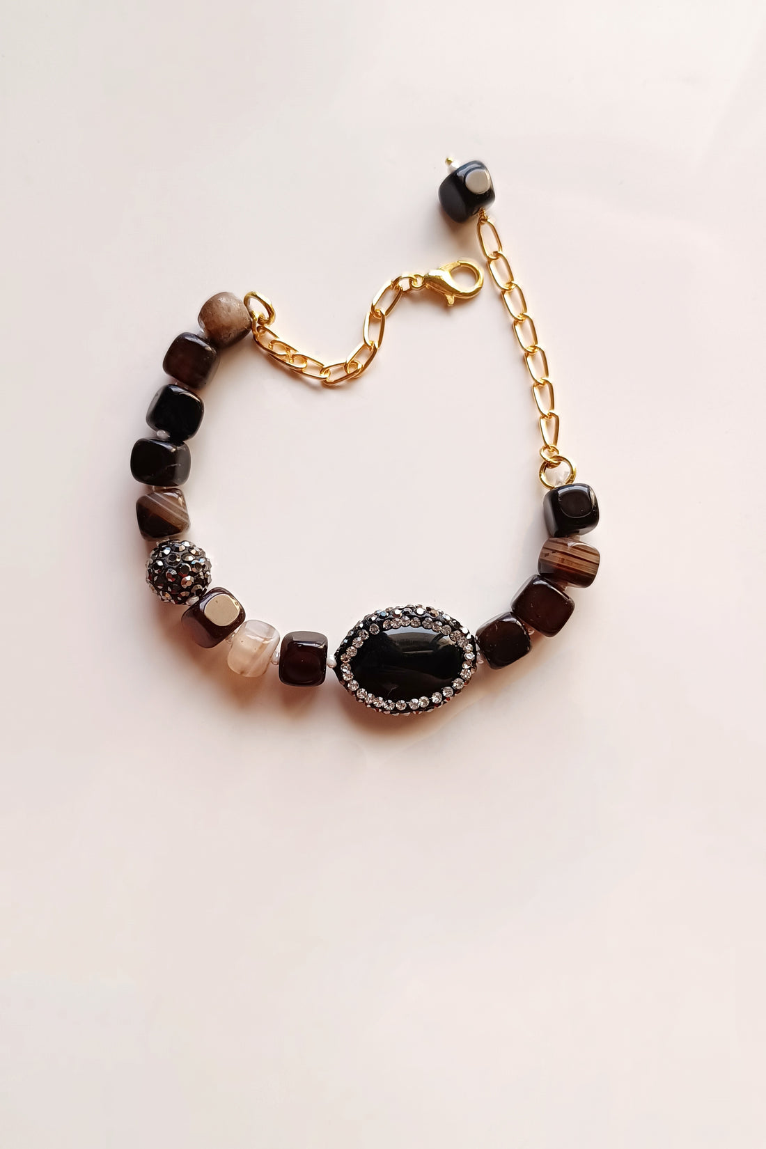 Brown statement bracelet