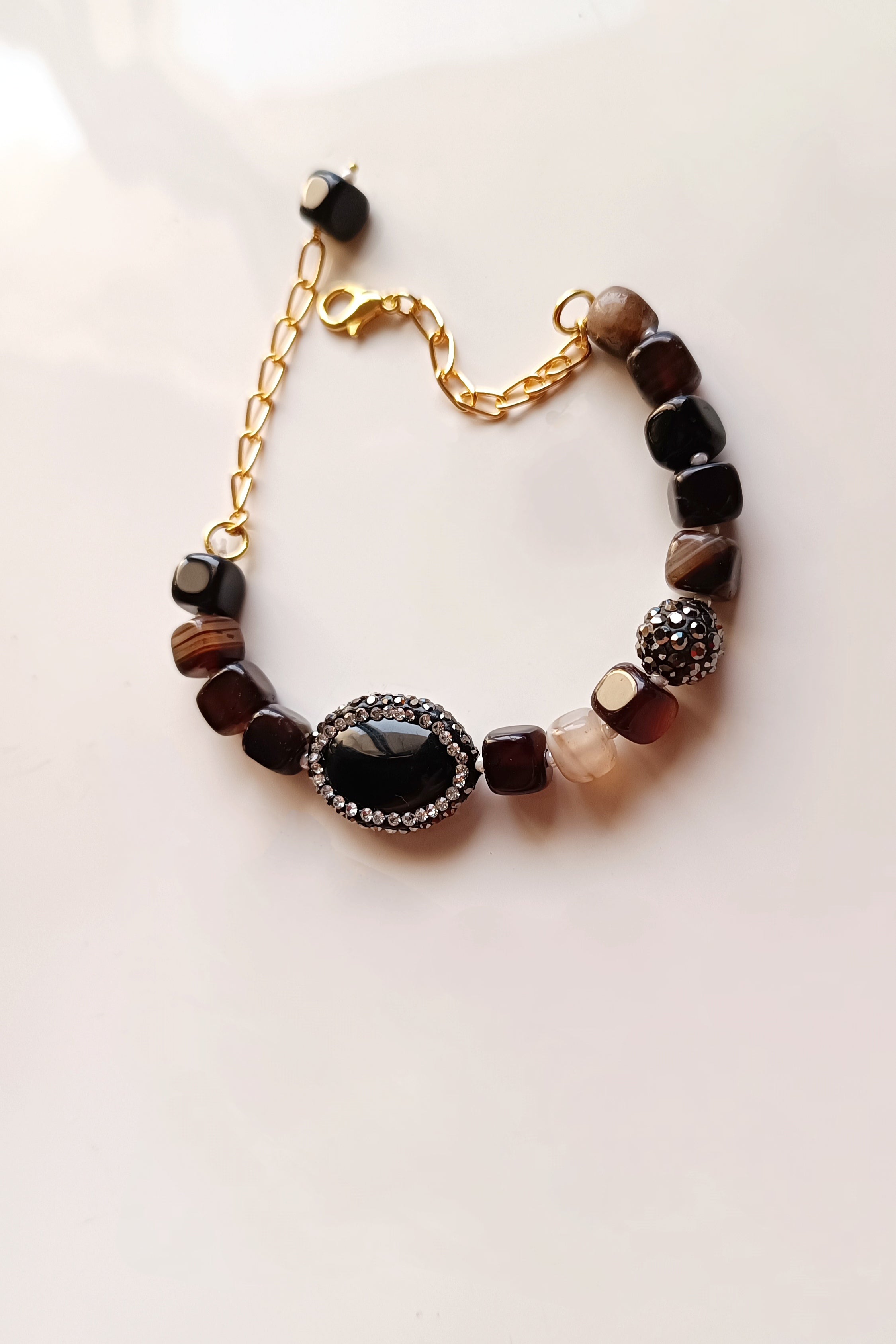 Brown statement bracelet