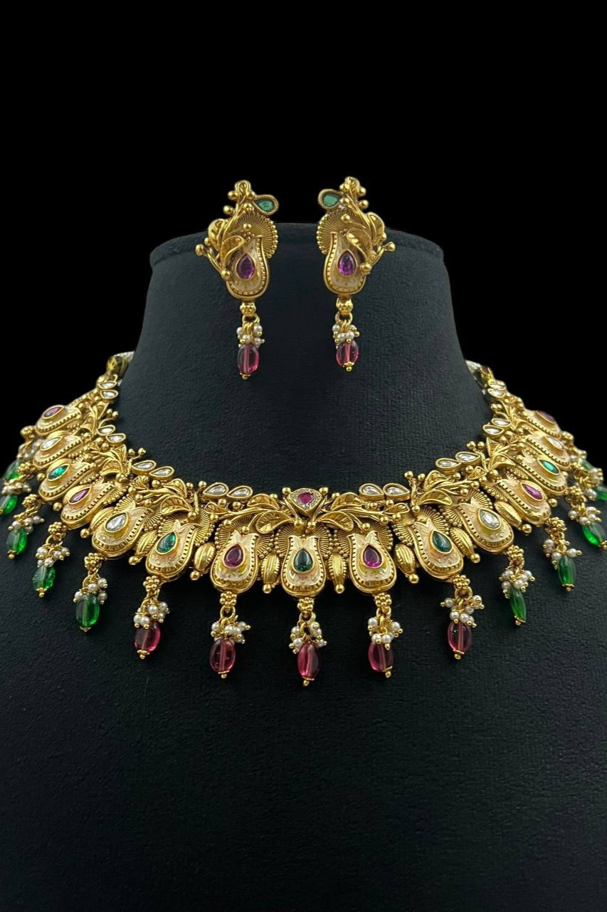 Payal polki Kundan set