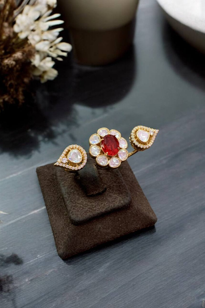 Misbah polki Kundan ring