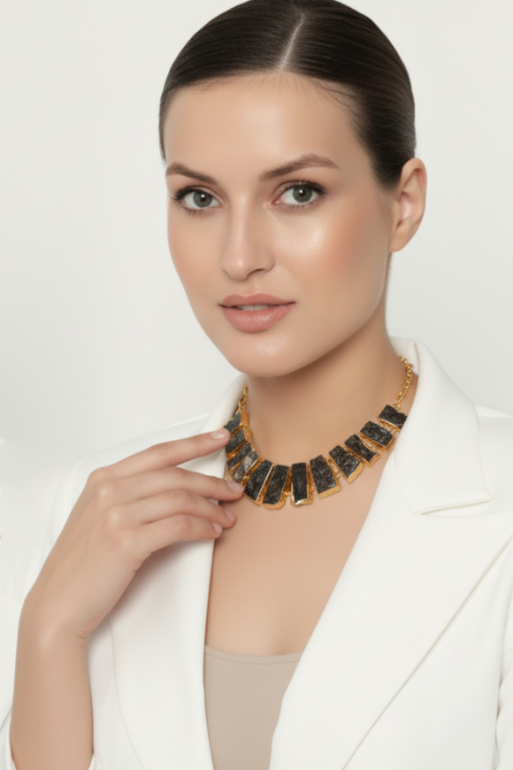 Serenity Natural Labradorite Statement Necklace