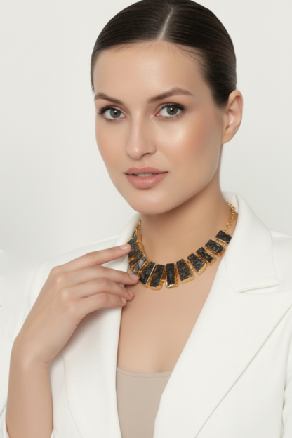 Serenity Natural Labradorite Statement Necklace