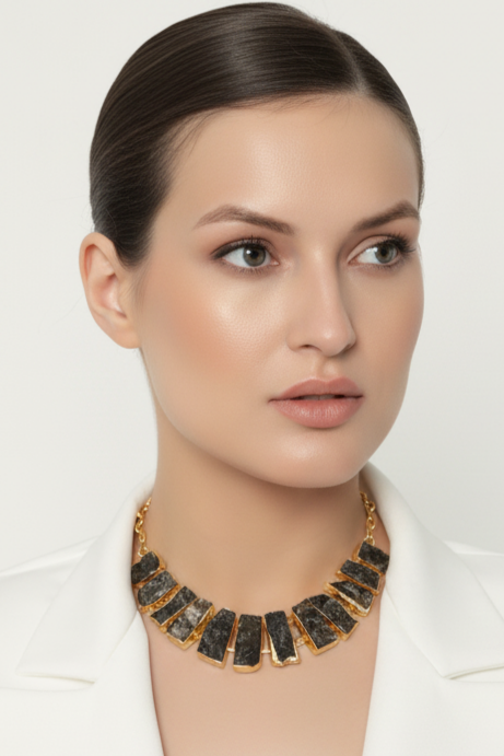 Serenity Natural Labradorite Statement Necklace
