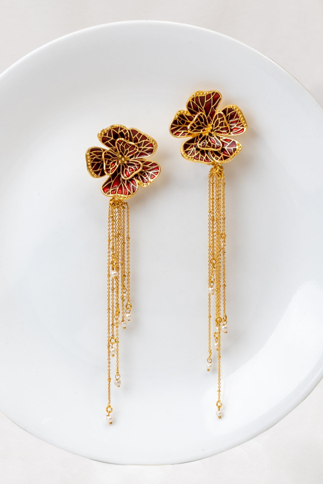 Butterfly Blossom long Necklace with boundless spirit earrings