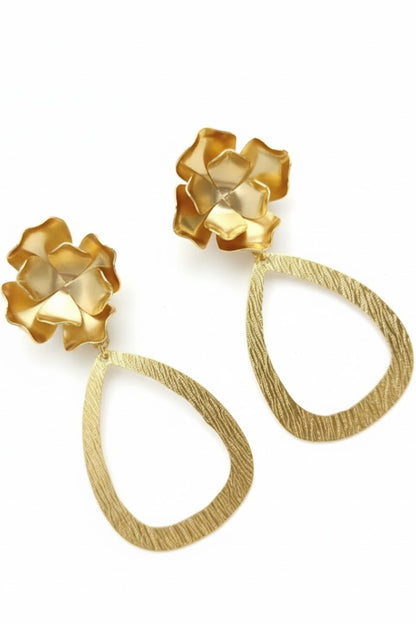 Gold Floral Earrings