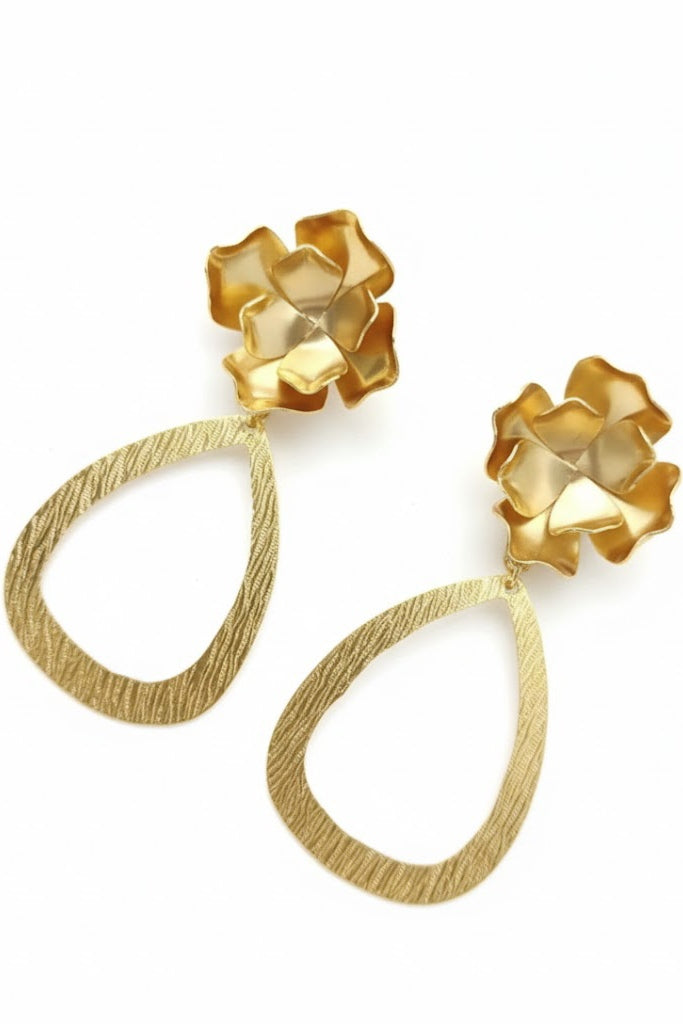 Gold Floral Earrings