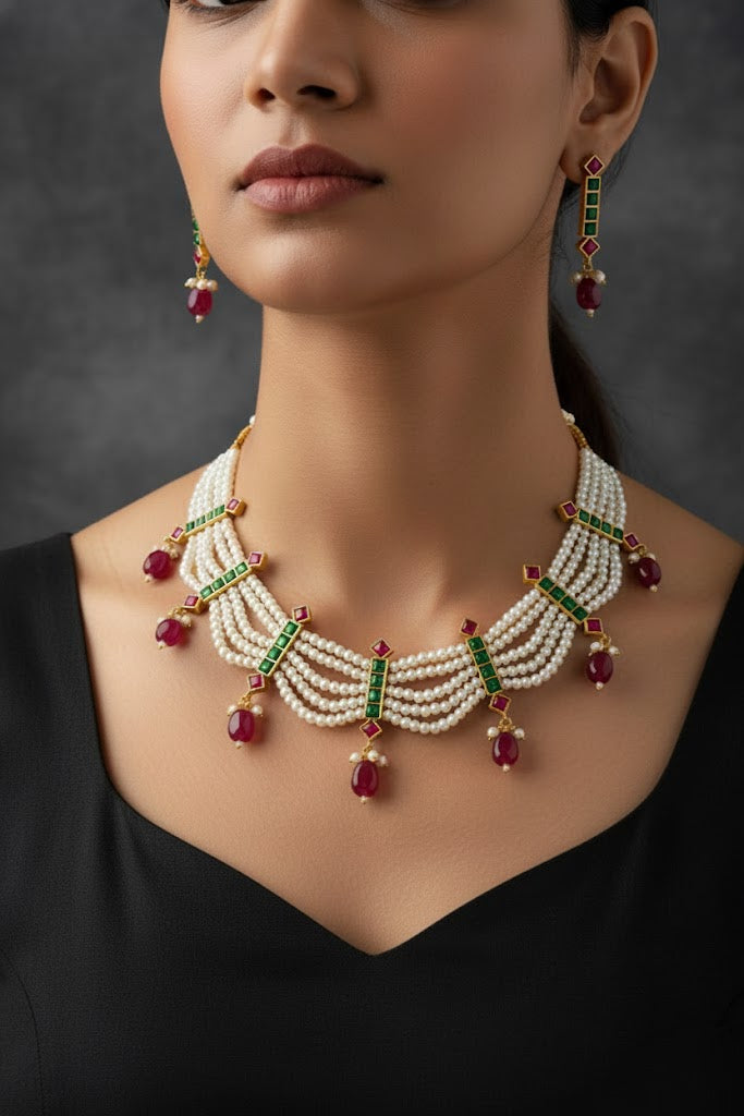 Nazish jadau kundan set