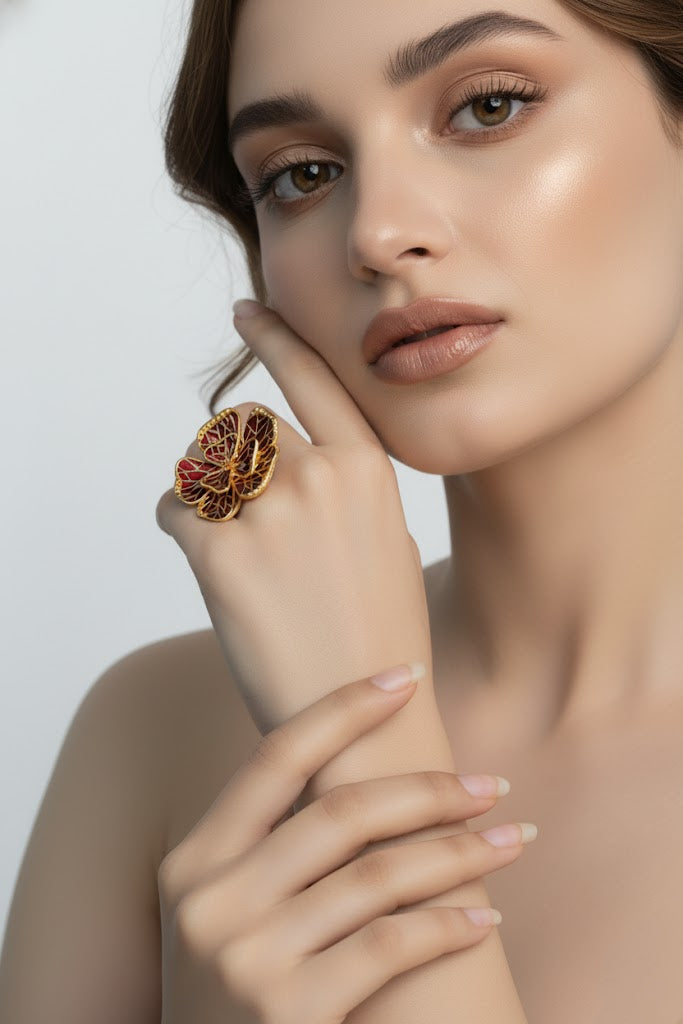 Fierce Flora statement ring