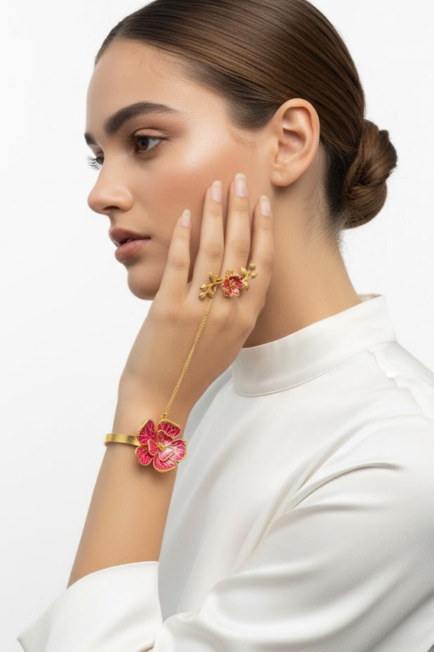 Floral Wings of Strength desert rose bracelet