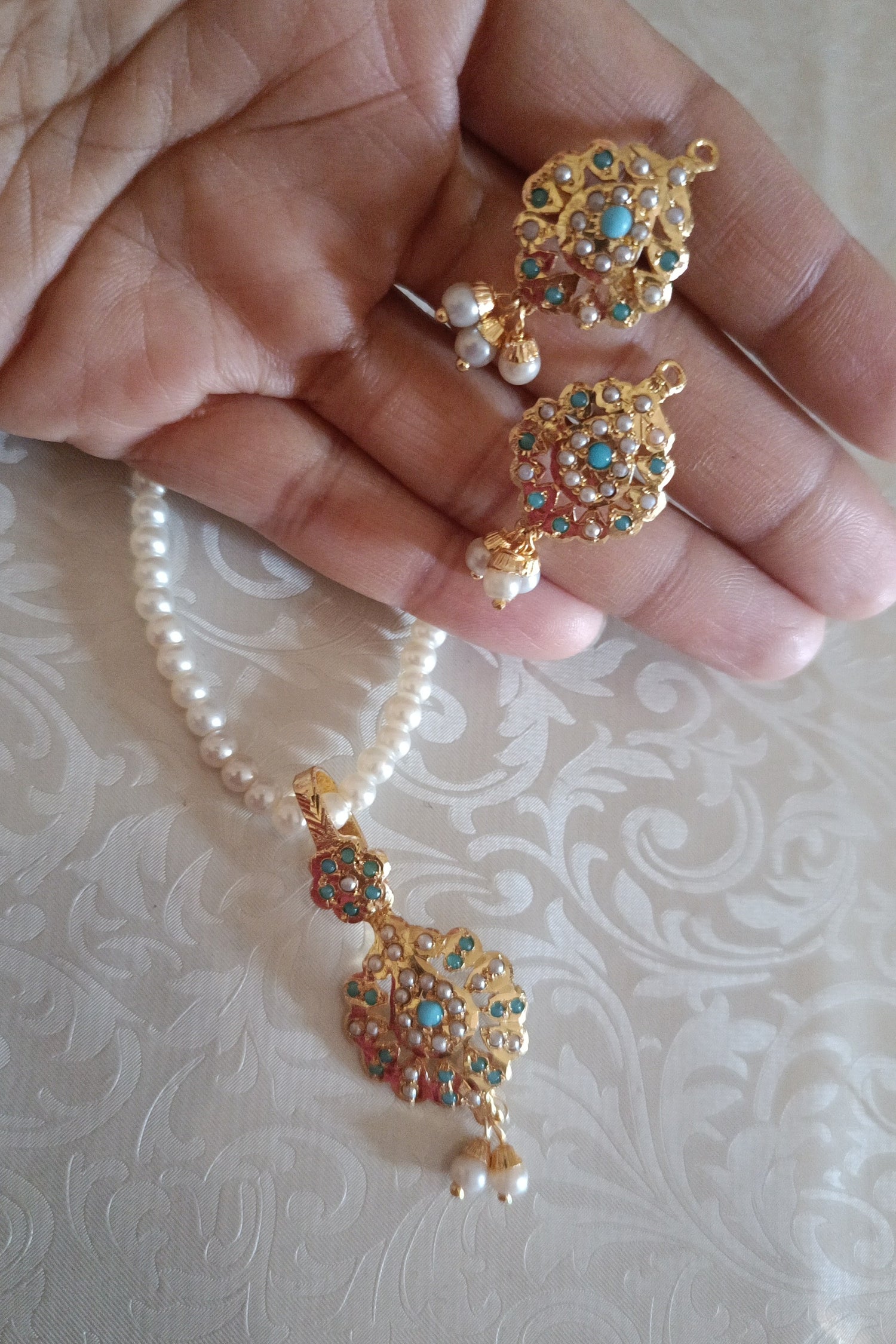 Firoz Jadau pendant set
