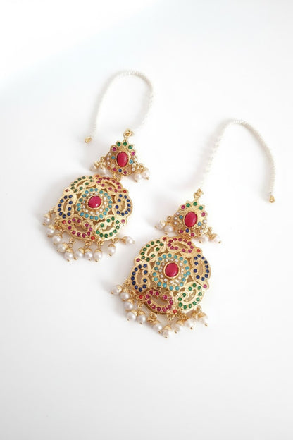 Maheen coral Jadau set with ring