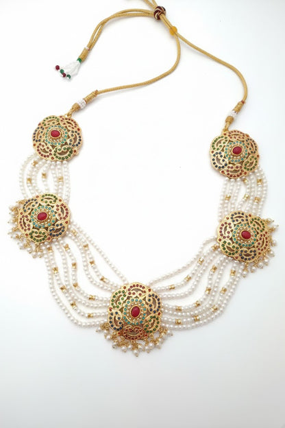 Maheen coral Jadau set with ring