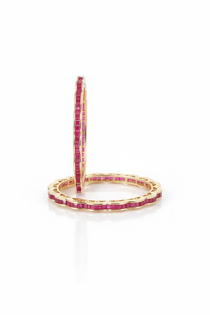 Ruby pair of bangles,2.6 inches
