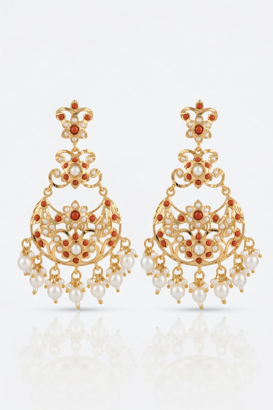 Coral chandbali