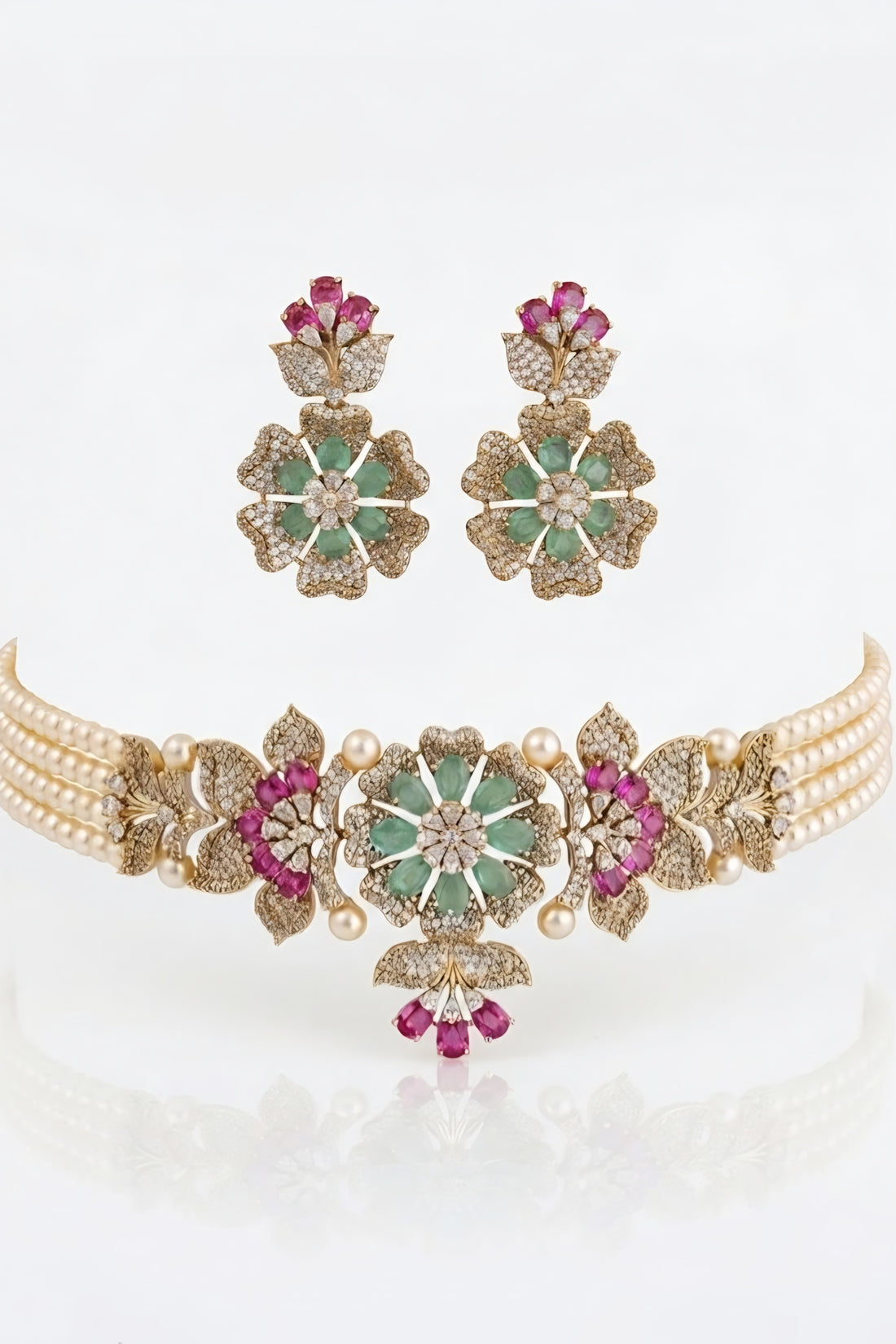 Zahra victorian choker set