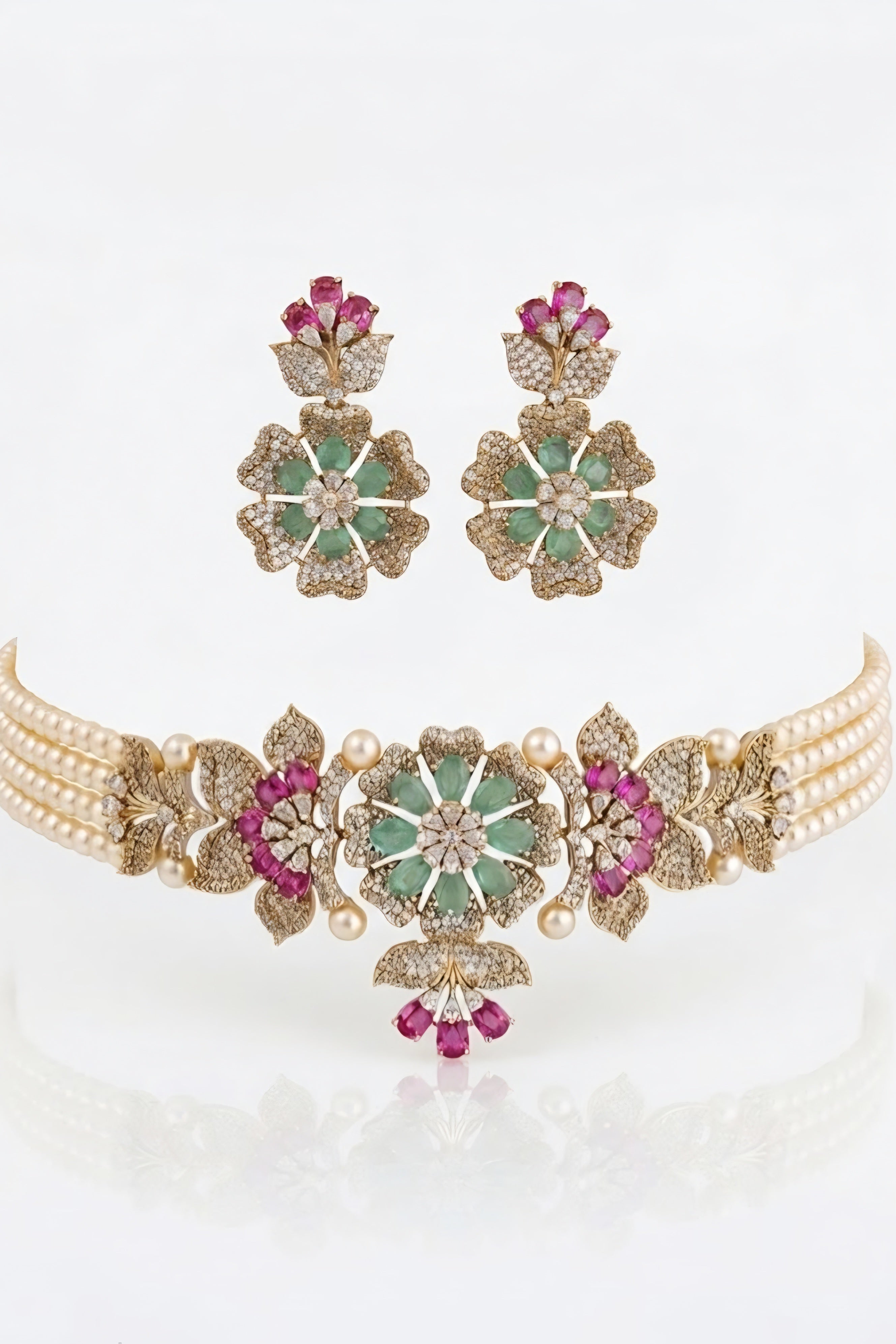Zahra victorian choker set