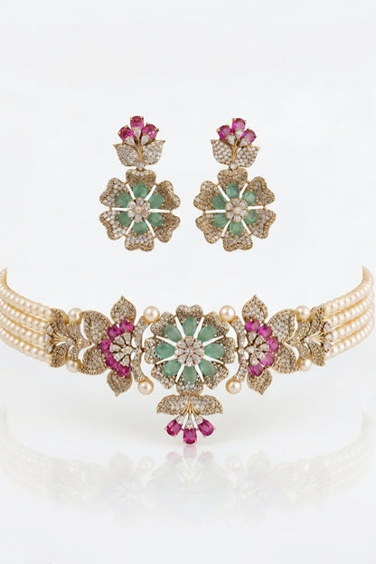 Zahra victorian choker set