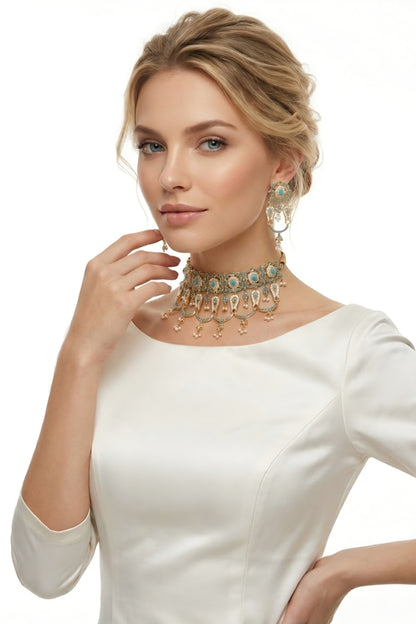 Firozé choker set