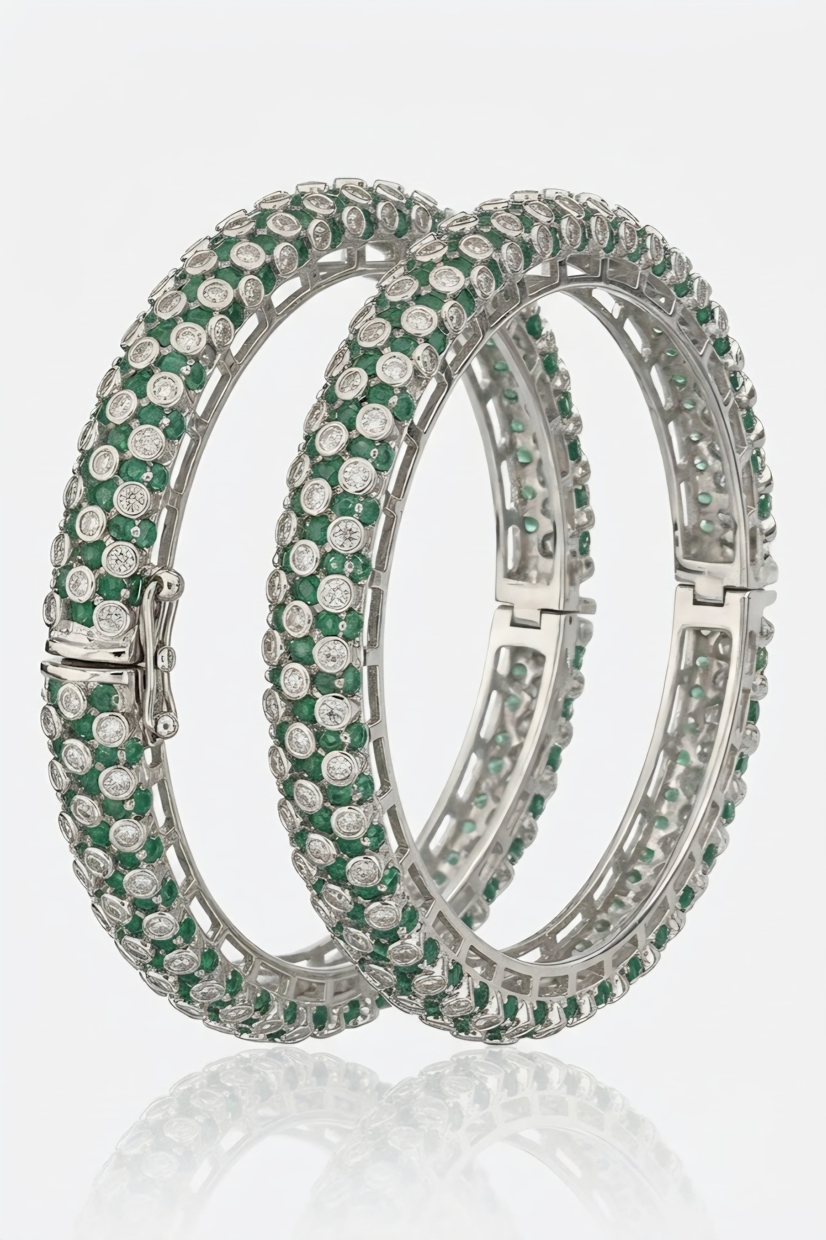 Gulshan-e-Zamarrud Openable Bangles,2.6 inches openable