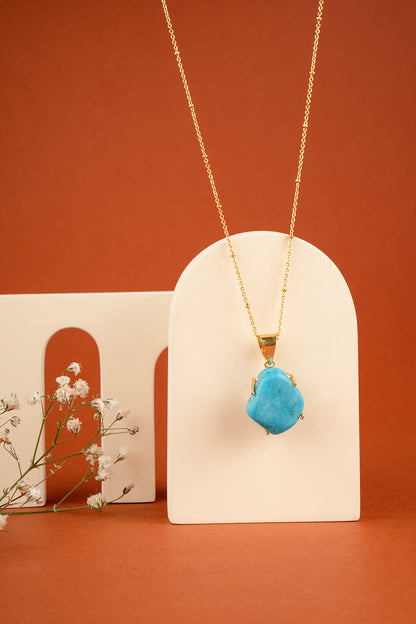 Afra Firoza/Turquoise Chain Pendant Set Combo set