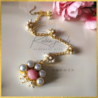 Handmade Cluster Pearl Statement Jewelry Set