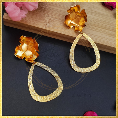 Gold Floral Earrings