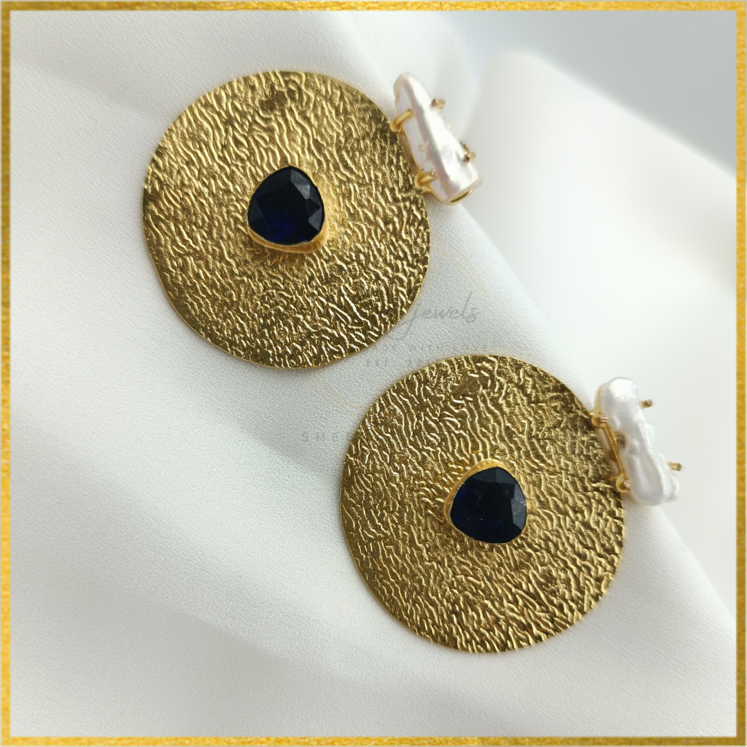 Melody Mosaic Natural stone statement Earrings