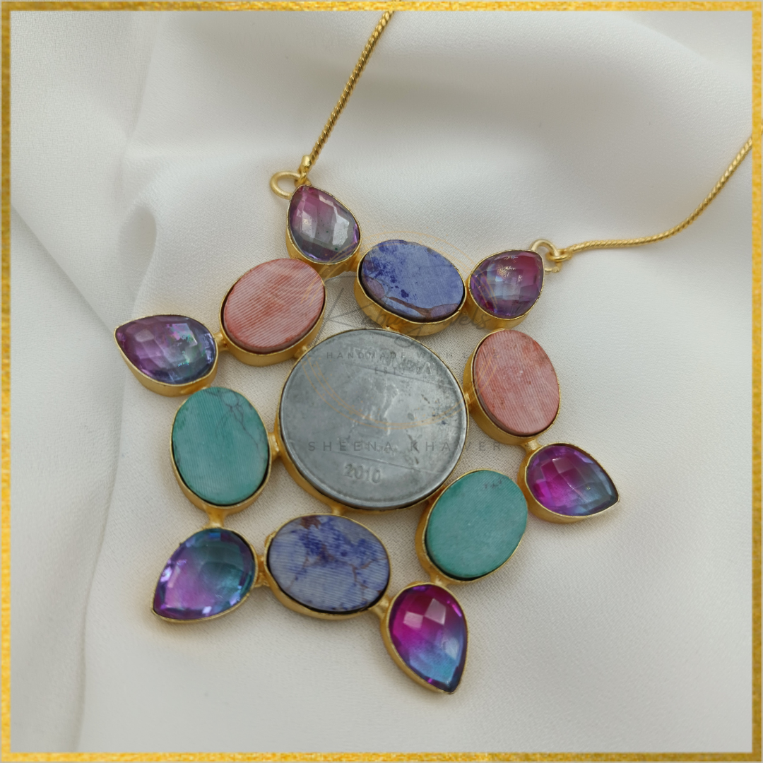 Mirha Vintage Coin Statement Long Necklace